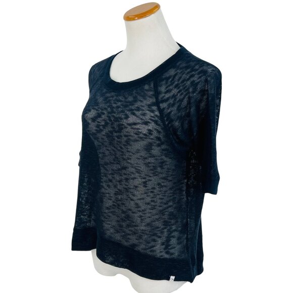 NWT Gilly Hicks x Abercrombie Navy Slouchy Slub Knit Sweater Top - Picture 4 of 14